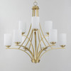 Maxim - 20036SWSBR - Nine Light Chandelier - Deven - Satin Brass