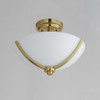 Maxim - 20031SWSBR - Three Light Semi Flush Mount - Deven - Satin Brass