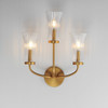 Maxim - 16153CRNAB - Three Light Wall Sconce - Camelot - Natural Aged Brass