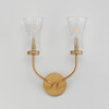 Maxim - 16152CRNAB - Two Light Wall Sconce - Camelot - Natural Aged Brass