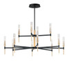 Maxim - 16129CLBKAB - LED Chandelier - Flambeau - Black / Antique Brass