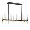 Maxim - 16127CLBKAB - LED Linear Chandelier - Flambeau - Black / Antique Brass
