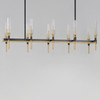 Maxim - 16127CLBKAB - LED Linear Chandelier - Flambeau - Black / Antique Brass