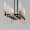 Maxim - 16127CLBKAB - LED Linear Chandelier - Flambeau - Black / Antique Brass