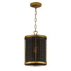 Maxim - 14461BRNAB - One Light Pendant - Rattan - Natural Aged Brass