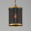 Maxim - 14461BRNAB - One Light Pendant - Rattan - Natural Aged Brass