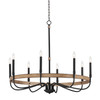 Maxim - 14448DWBK - Eight Light Chandelier - Franklin - Driftwood / Black