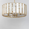 Maxim - 12804CZNAB - Four Light Pendant - Miramar - Capiz / Natural Aged Brass