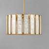Maxim - 12803CZNAB - Three Light Pendant - Miramar - Capiz / Natural Aged Brass