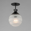 Maxim - 12441CLFTBK - One Light Semi-Flush/Pendant - Copacabana - Black