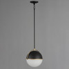 Maxim - 12412SWBKWBR - One Light Pendant - Duke - Black/Weathered Brass