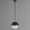 Maxim - 12412SWBKWBR - One Light Pendant - Duke - Black/Weathered Brass