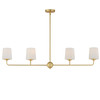 Maxim - 12097SWSBR - Four Light Linear Chandelier - Bristol - Satin Brass