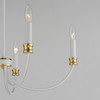 Maxim - 11375WWTGL - Five Light Chandelier - Charlton - Weathered White/Gold Leaf