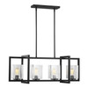 Generation Lighting. - 6641504-112 - Four Light Island Pendant - Mitte - Midnight Black