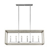 Generation Lighting. - 6634506EN-872 - Six Light Island Pendant - Moffet Street - Washed Pine
