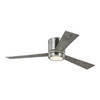 Generation Lighting. - 3CLYR52BSLGD-V1 - 52" Ceiling Fan - Clarity - Brushed Steel