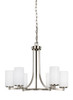 Generation Lighting. - 3139106EN3-962 - Six Light Chandelier - Hettinger - Brushed Nickel