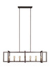 Visual Comfort Studio - F3148/7NWB - Seven Light Island Chandelier - Finnegan - New World Bronze