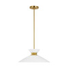 Visual Comfort Studio - EP1231MWTBBS - One Light Pendant - Heath - Matte White and Burnished Brass
