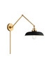 Visual Comfort Studio - CW1171MBKBBS - One Light Wall Sconce - Wellfleet - Midnight Black and Burnished Brass