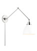 Visual Comfort Studio - CW1161MWTPN - One Light Wall Sconce - Wellfleet - Matte White and Polished Nickel