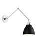 Visual Comfort Studio - CW1161MBKPN - One Light Wall Sconce - Wellfleet - Midnight Black and Polished Nickel