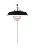 Visual Comfort Studio - CW1141MBKPN - One Light Wall Sconce - Wellfleet - Midnight Black and Polished Nickel
