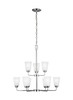 Generation Lighting. - 3115209-05 - Nine Light Chandelier - Kerrville - Chrome