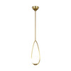 Visual Comfort Studio - AEP1001BBS - One Light Pendant - Galassia - Burnished Brass