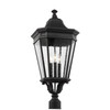 Generation Lighting. - OL5428BK - Three Light Outdoor Post Lantern - Cotswold Lane - Black