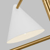 Visual Comfort Studio - AEC1104MWTBBS - Four Light Chandelier - Cosmo - Matte White and Burnished Brass