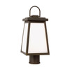 Visual Comfort Studio - 8248401EN3-71 - One Light Outdoor Post Lantern - Founders - Antique Bronze