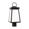 Visual Comfort Studio - 8248401-12 - One Light Outdoor Post Lantern - Founders - Black