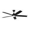 Generation Lighting. - 5LWDSM60MBKD - 60" Ceiling Fan - Lowden - Midnight Black