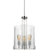 Generation Lighting. - 5126003-962 - Three Light Hall / Foyer Pendant - Dawes - Brushed Nickel