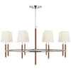 Visual Comfort Signature - TOB 5588PN/NAT-L - LED Chandelier - Bryant Wrapped - Polished Nickel and Natural Leather