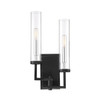 Savoy House - 9-2134-2-67 - Two Light Wall Sconce - Folsom - Matte Black with Polished Chrome Accents
