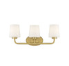 Savoy House - 8-4090-3-322 - Three Light Bath Bar - Capra - Warm Brass