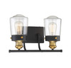 Savoy House - 8-2069-2-51 - Two Light Bath Bar - Macauley - Vintage Black with Warm Brass