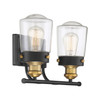 Savoy House - 8-2069-2-51 - Two Light Bath Bar - Macauley - Vintage Black with Warm Brass