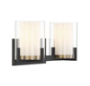 Savoy House - 8-1977-2-143 - Two Light Bathroom Vanity - Eaton - Matte Black with Warm Brass Accents