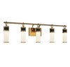 Savoy House - 8-1638-5-143 - LED Bathroom Vanity - Abel - Matte Black with Warm Brass Accents