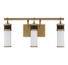 Savoy House - 8-1638-3-143 - LED Bathroom Vanity - Abel - Matte Black with Warm Brass Accents