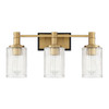 Savoy House - 8-1102-3-143 - Three Light Bathroom Vanity - Concord - Matte Black with Warm Brass