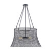 Savoy House - 7-6192-4-89 - Four Light Outdoor Chandelier - Longleaf - Matte Black