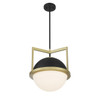 Savoy House - 7-4600-1-143 - One Light Pendant - Carlysle - Matte Black with Warm Brass