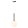 Savoy House - 7-2902-1-264 - One Light Pendant - Callaway - White Marble with Warm Brass