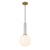 Savoy House - 7-2902-1-264 - One Light Pendant - Callaway - White Marble with Warm Brass
