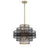 Savoy House - 7-1927-6-143 - Six Light Pendant - Kelvin - Matte Black with Warm Brass Accents